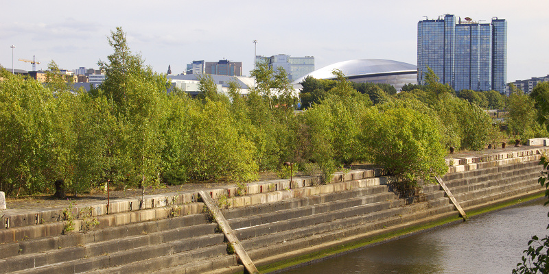 Derelict Govan graving dry dock Glasgow