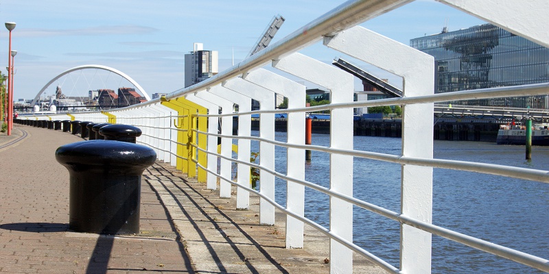 Glasgow River Clyde waterfront<empty>